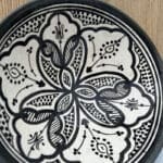 Marockansk keramikskål_20 cm i svart