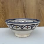 Marokkansk keramik skål_20 cm i mrkelilla
