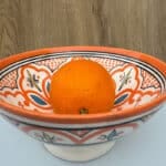 Marockansk keramikskål_20 cm i orange