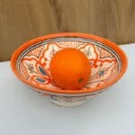 Marockansk keramikskål_20 cm i orange