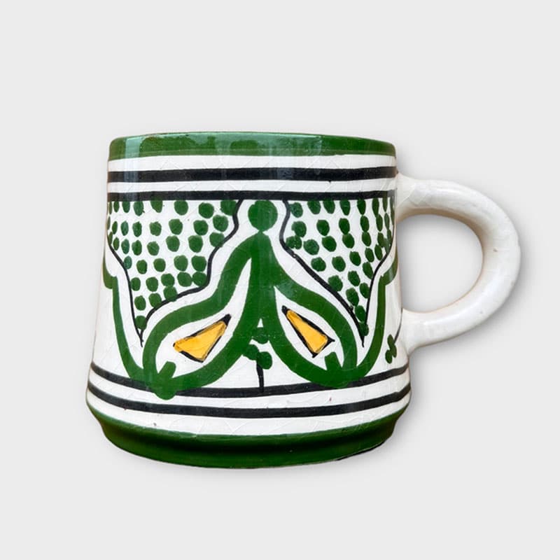 Billede af Marokkanske keramik krus - Mørkegrøn