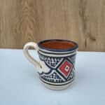 Moroccan mug with handle_dark blue/red