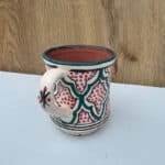 Moroccan mug with hank_red_turquoise