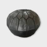 Moroccan pouf black with black stitching