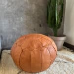 Moroccan pouf without visible seams