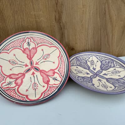 Marokkansk tallerken_20 cm lilla&lyserød