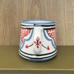 Moroccan mug with handle_wide_lavender blue