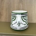 Moroccan mug with hank_bred_dark green