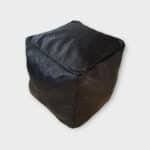 Moroccan pouf black square_40x40