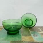 Grøn glasskål _model 2