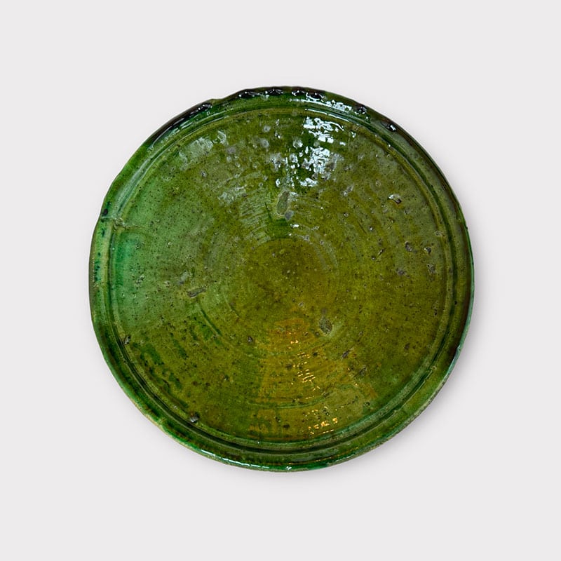 Billede af Fad i grøn 30 cm. Tamegroute keramik - V1