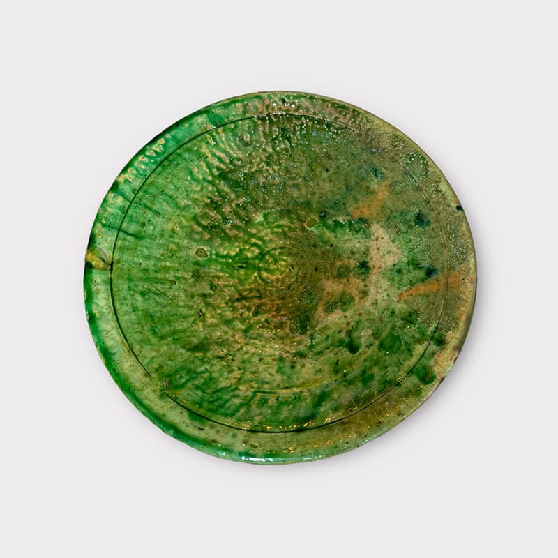 Billede af Fad i grøn 30 cm. Tamegroute keramik - V2