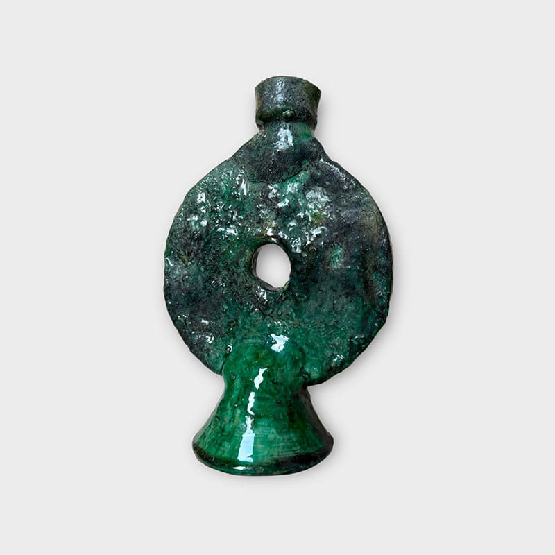 Billede af Lysestager i grøn Tamegroute keramik SOLEI - Grøn