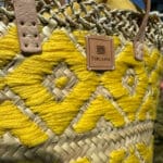 Moroccan basket bag_Chems in wicker with yellow pattern