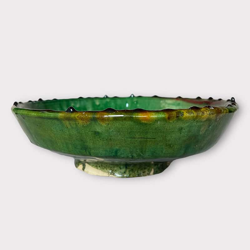 Billede af Fad 27 cm. i grøn Tamegroute keramik - V1