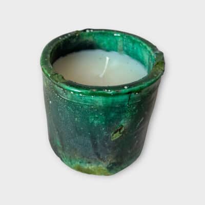 scented candle in Tamegroute pot