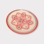 Marokkaanse schaal_35-cm_oranje_motief6 Marokkaans gerecht_35 cm_oranje_motief6