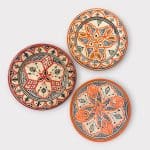 26 cm bord in de kleuren oranje en rood