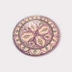 Assiette marocaine à motif floral violet