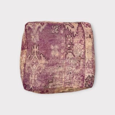 floor cushion in muted violet shades