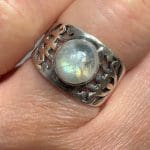 Ring with moonstone