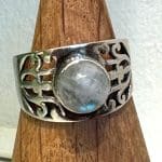 Ring with moonstone