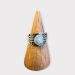 Ring with moonstone