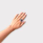 Sølvring med stor fiolett sodalittstein