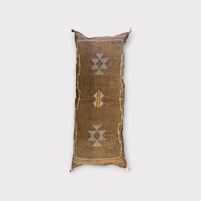 aflang pude kaktussilke i brun