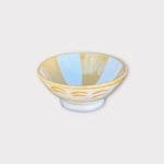 Marokkaanse kommen 10 cm gestreept gele zijkant