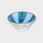 Marokkaanse kommen 10 cm gestreept donkergroene zijkant