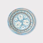 plat à couscous bleu clair 6