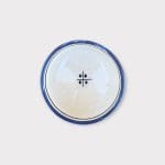 Marokkaanse keramiek kom rond 10 cm blauw 2 zijden