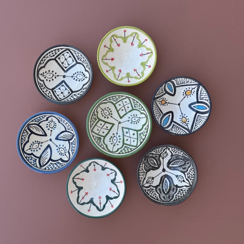 Marokkansk skål 12 cm flere farver bols 12 cm en plusieurs couleurs