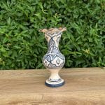 Marokkaanse keramische golvende vazen blauw