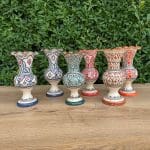 Marokkaanse keramische golvende vazen in verschillende kleuren