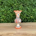 Marokkaanse keramische golvende vazen oranje