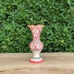 Marokkaanse keramische golvende vazen rood