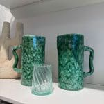 Groene melange keramische kan 4