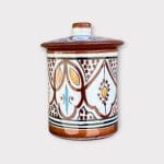 Pots marocains à couvercle plat marron 2