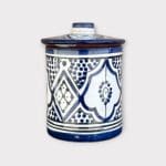 Pots marocains à couvercle plat bleu foncé