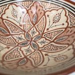 Marokkaanse keramiek kommen 25 cm bruin 4 5