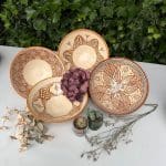 Marokkaanse keramiek kommen 25 cm bruine tinten alle 1