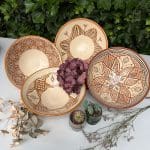Marokkanische Keramikschalen 25 cm Brauntöne alle 3
