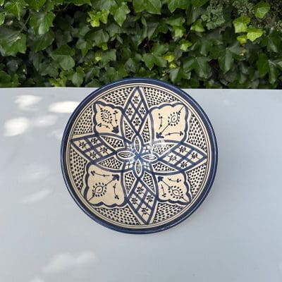 Moroccan ceramic bowls 25 cm dark blue 3