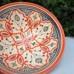 Moroccan ceramic bowls 25 cm orange 3