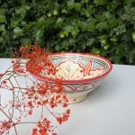 Marokkanische Keramikschalen 25 cm rot 4