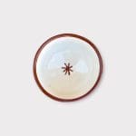 Marokkaanse keramiek kom rond 10 cm bruin 2 zijden