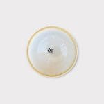 Marokkaanse keramische kom rond 10 cm gele zijkant