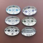 Moroccan ceramic oval dishes multiple colors